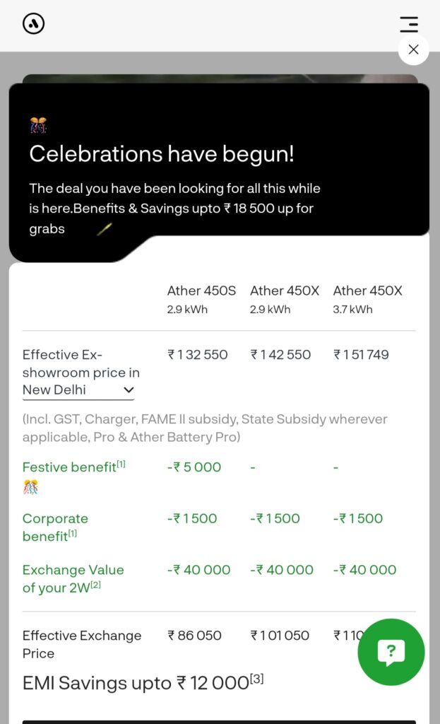 Diwali offers on ather