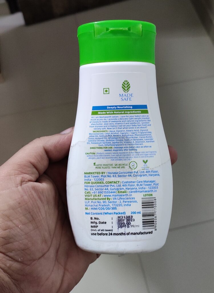 Mamaearth ingredients