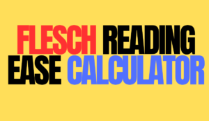 Flesch reading ease calculator