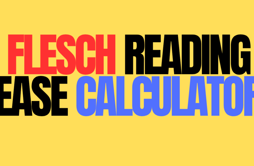 Flesch reading ease calculator