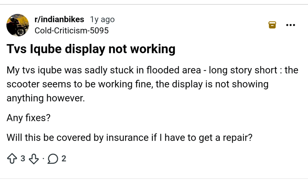 TVS iQube Display Not Turning On
