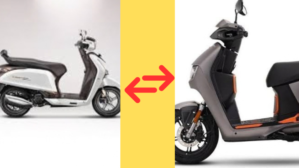 Exchange petrol vehicle to electric scooters